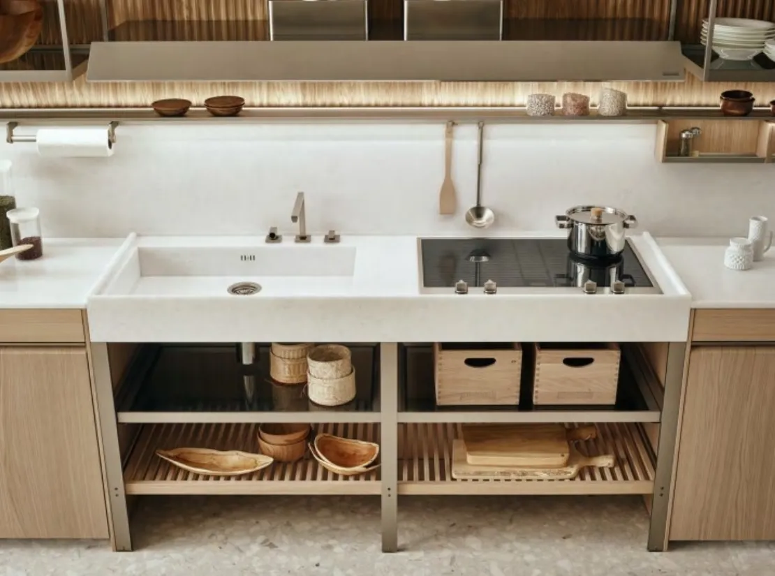 Cucina Design in legno K-Lab 03 di Ernestomeda